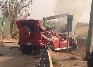 "بالصور" حادث مرسيدس G65 مروع جداً في مدينة الرياض ينهي حياة ابن رجل اعمال شهير 1
