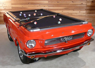 "بالصور" تحويل سيارة فورد موستنج موديل 1965 الى طاولة للعبة البلياردو! 5
