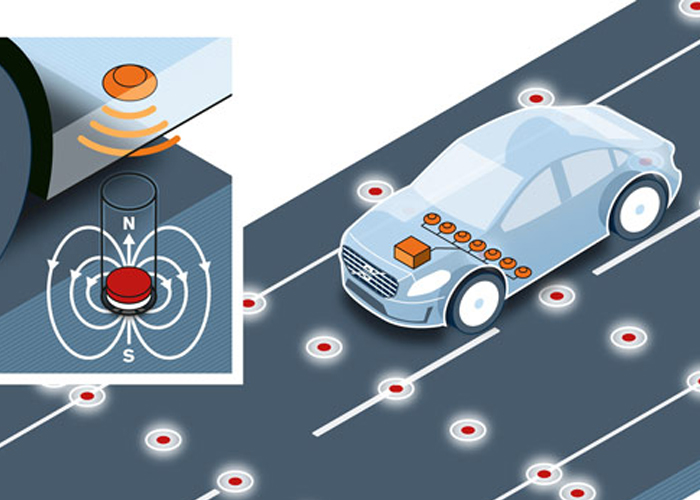 فولفو تختبر تكنولوجيا مغناطيسية جديدة تساعد في قيادة السيارة ذاتياً 3