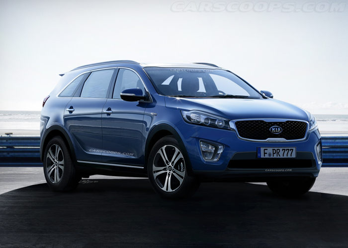 “صورة” كيا سورينتو 2015 الجديدة كلياً تظهر في اول تصميم مقارب لها Kia Sorento