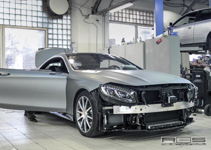 “بالصور” مرسيدس اس 63 ايه ام جي تحصل على أول عملية تغليف Mercedes S63 AMG Coupe