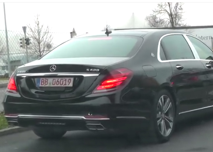 “فيديو” مرسيدس مايباخ اس 400 تظهر أثناء تجارب الإختبار Mercedes-Maybach S400