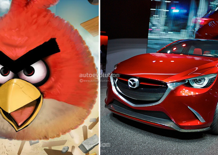 مازدا 2 2015 الجديدة تأتي بلغة تصميم لعبة "انجري بيرد" Mazda2 2015 4